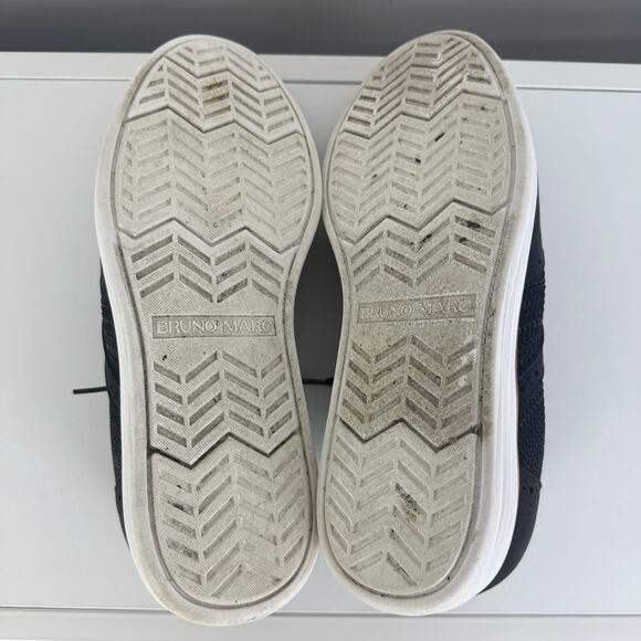 Bruno Marc Mens KnitFlex SmartCraft Mesh Oxfords Lace-Up Black/White Shoes 10.5 - Picture 9 of 10